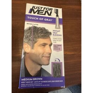 Just For Men Touch Of Gray Hair Color Medium Brown T-35 Gray Blending  NIB 6 tot